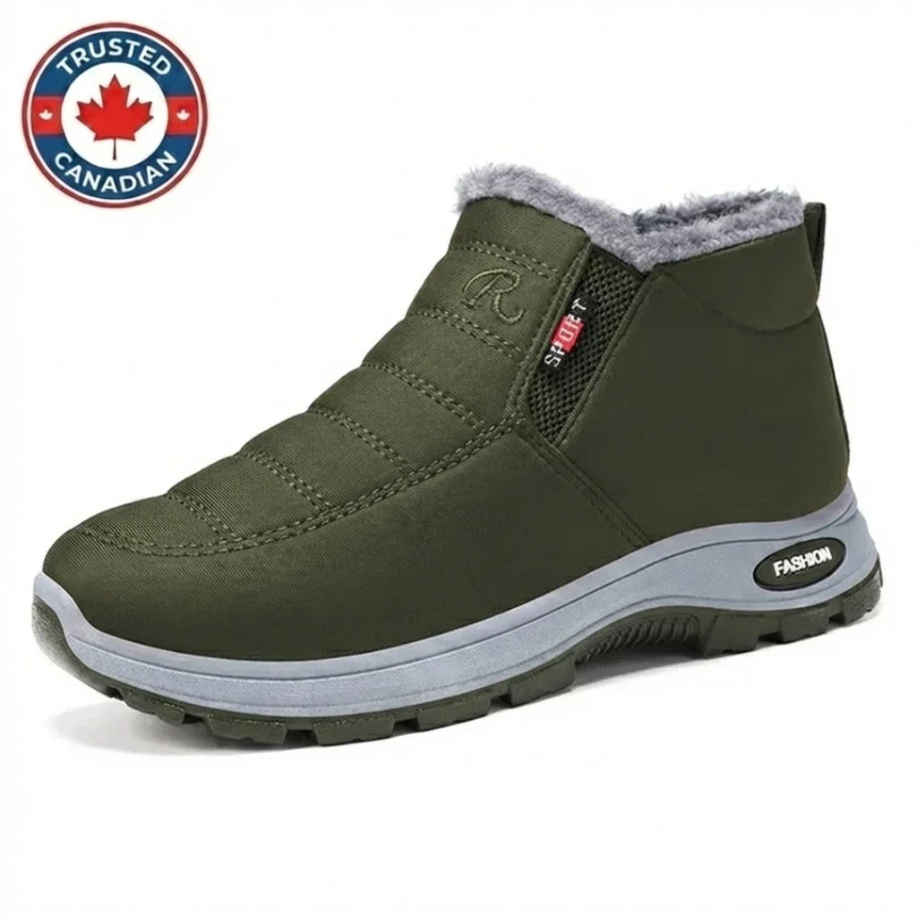 Sianna quilted slip-on ankle boot in Green, side view