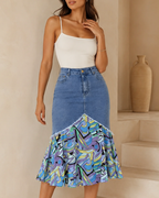 Lucia Denim Midi Skirt