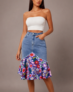 Lucia Denim Midi Skirt