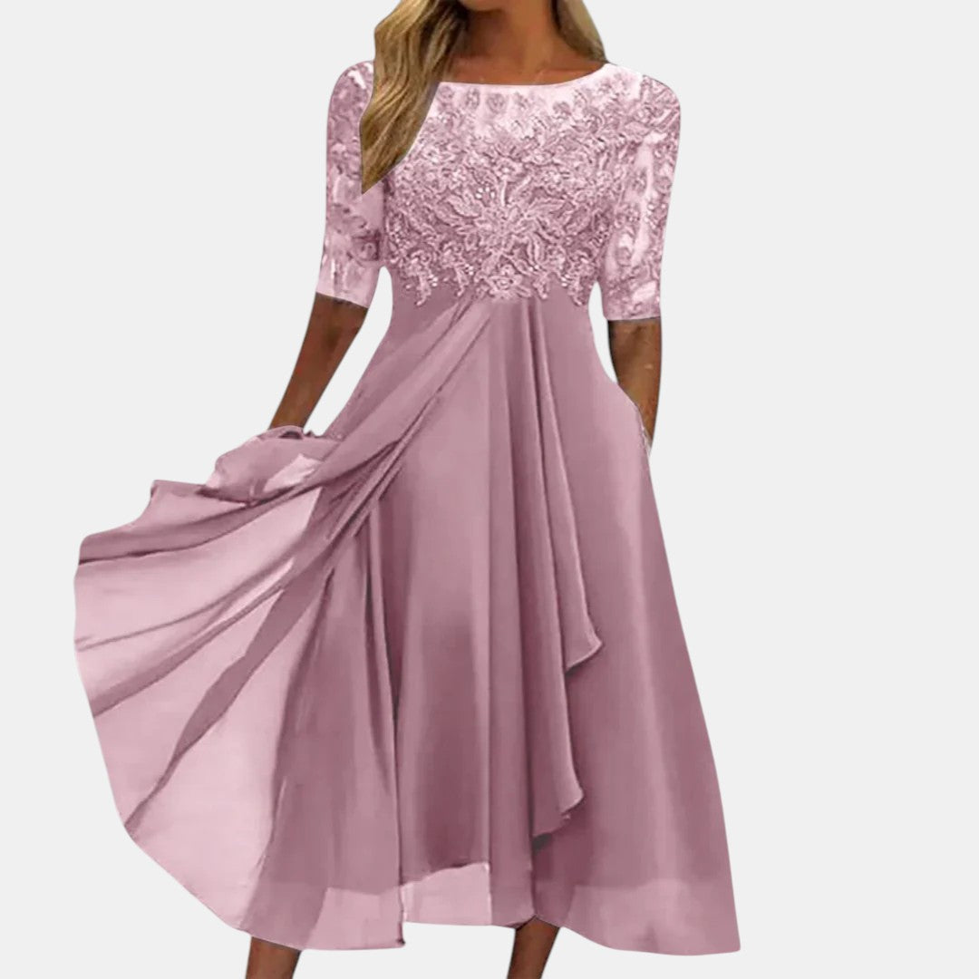 Rhonda Lace Dress, view 2 – Golden Hour Wardrobe