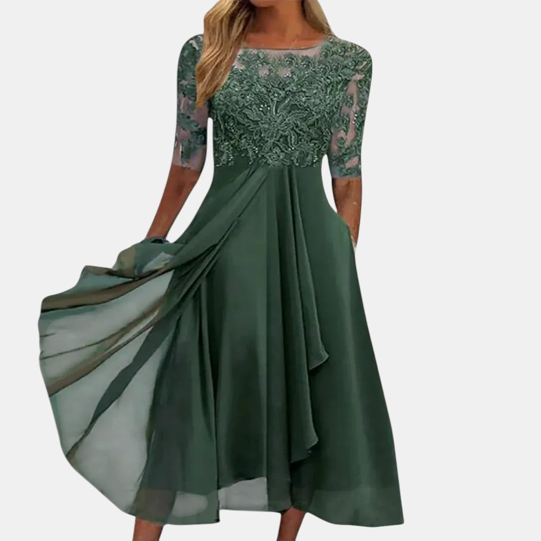 Rhonda Lace Dress, view 4 – Golden Hour Wardrobe