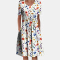 Gigi Tummy Coverage Dress in Floral Red