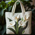 Handmade Quilted Shell Bag White