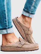 Valencia | Suede Buckle Comfort Clogs