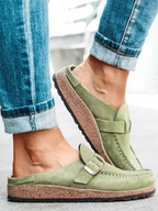 Valencia | Suede Buckle Comfort Clogs