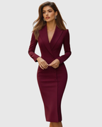 Anna | Elegant Tailored Midi Dress