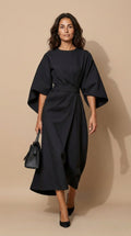 Maya™ | Elegant Lantern Sleeve Dress