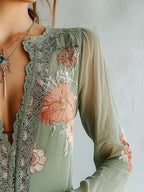 Sienna | Lace Trim Floral Blouse